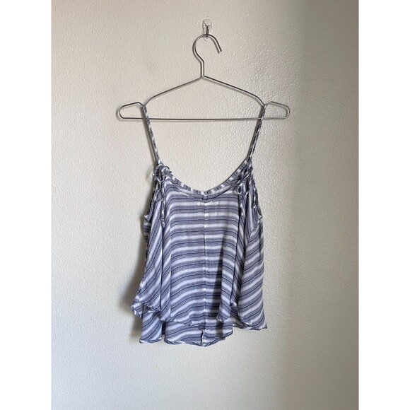 Free People Striped Crossroads Cami in Navy/Ivory Size SMALL - Picture 3 of 6